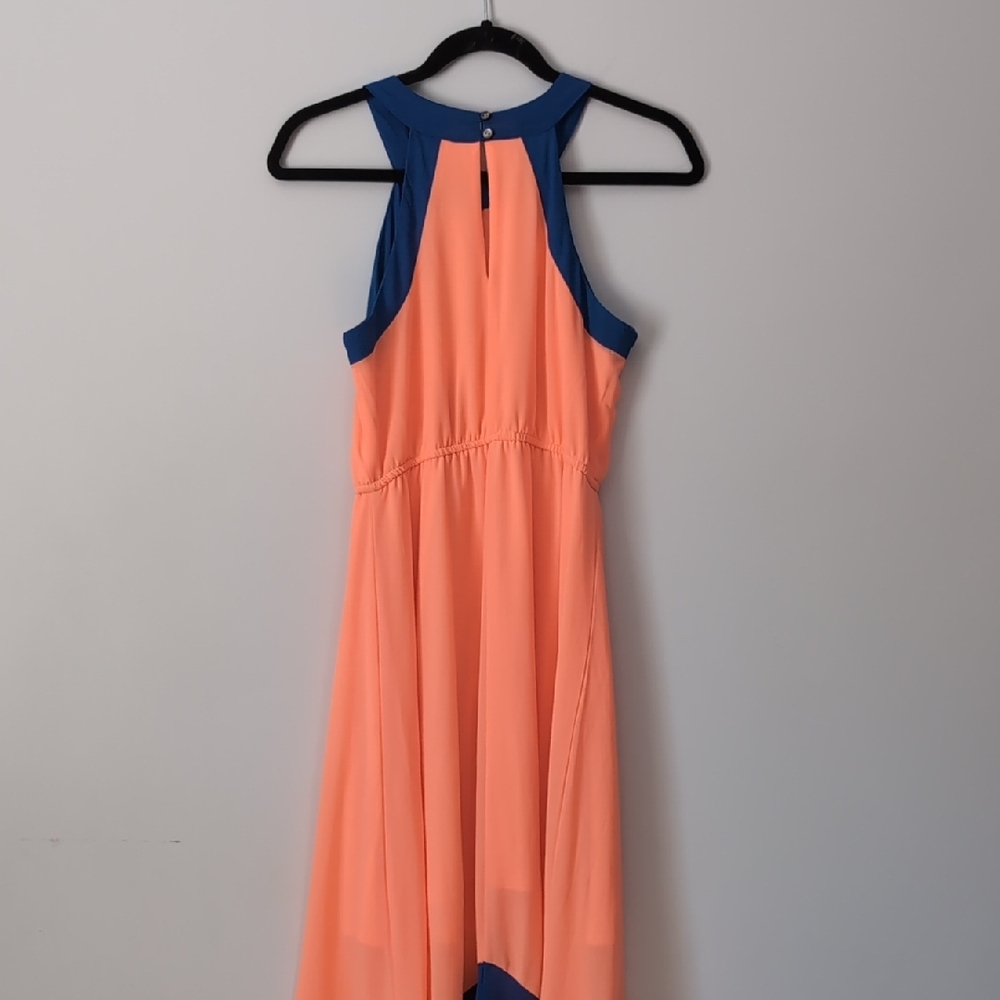 Gianni Bini Vibrant Blue and Coral Dress - Picture 9 of 9